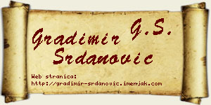 Gradimir Srdanović vizit kartica